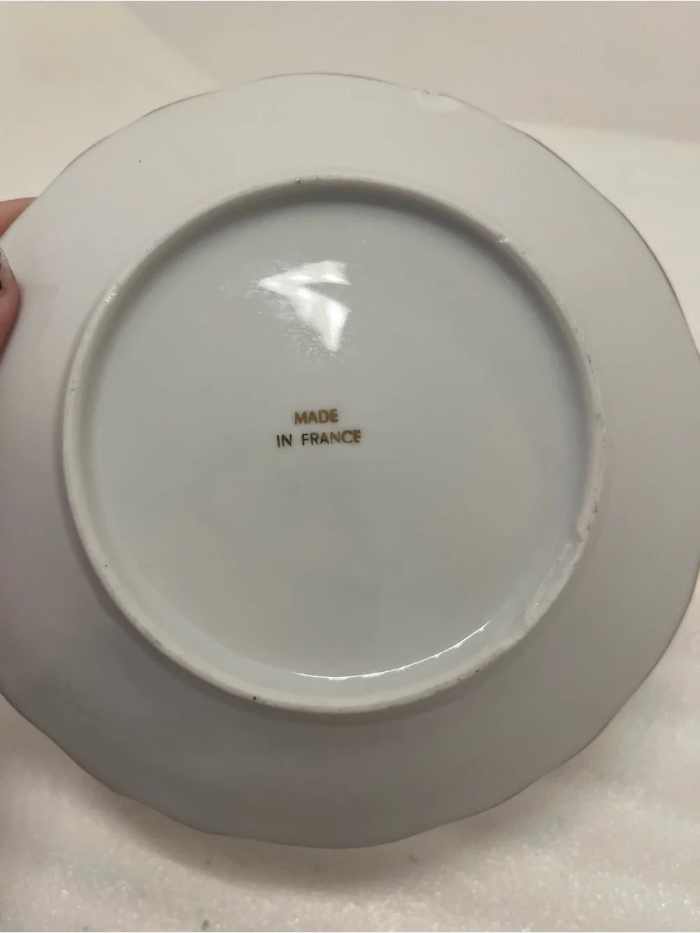 L Lourioux Berry Haute Double Spout Gravy Boat & Saucer Creation Made in France